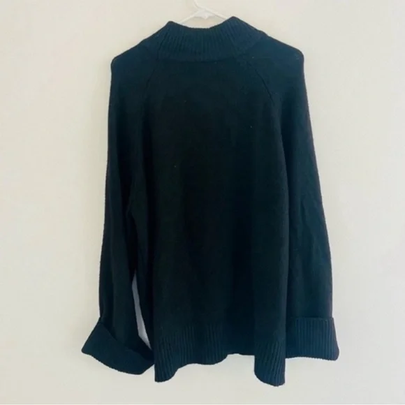 And Now This Black Soft Knit Mock Neck Cuffed Sleeve Sweater 0X - Picture 7 of 7